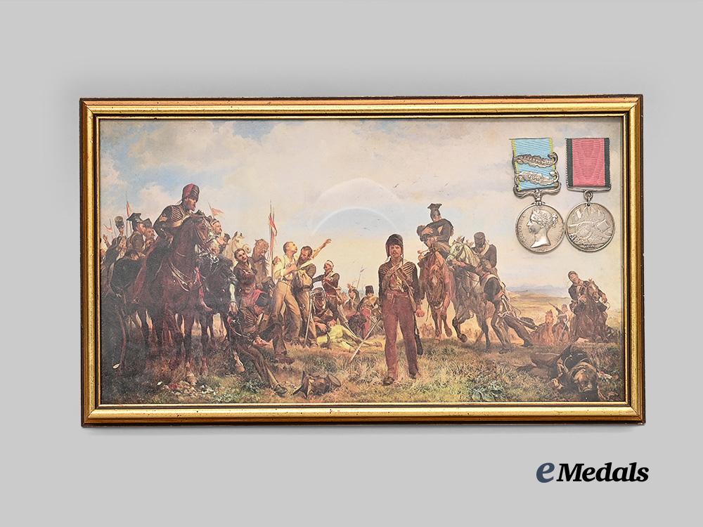 united_kingdom._a_framed_crimea_pair_to_private_william_blake,4th_light_dragoons_e_medals__g_b8499_4