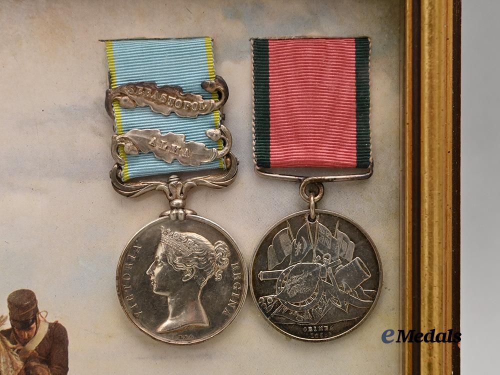 united_kingdom._a_framed_crimea_pair_to_private_william_blake,4th_light_dragoons_e_medals__g_b8499_5
