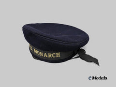 United Kingdom. A Second War Royal Navy H.M.S. Monarch Cap
