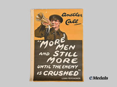 United Kingdom. "Another Call" 1914 Recruitment Poster, by the Parliamentary Recruiting Committee