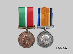 United Kingdom. A First War Mercantile Marine Medal Pair