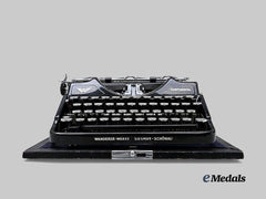 Germany, Ss. A Rare Typewriter Belonging To Ss-Obergruppenführer Karl Wolff, Mobile Model With Case, By Wanderer-Werke