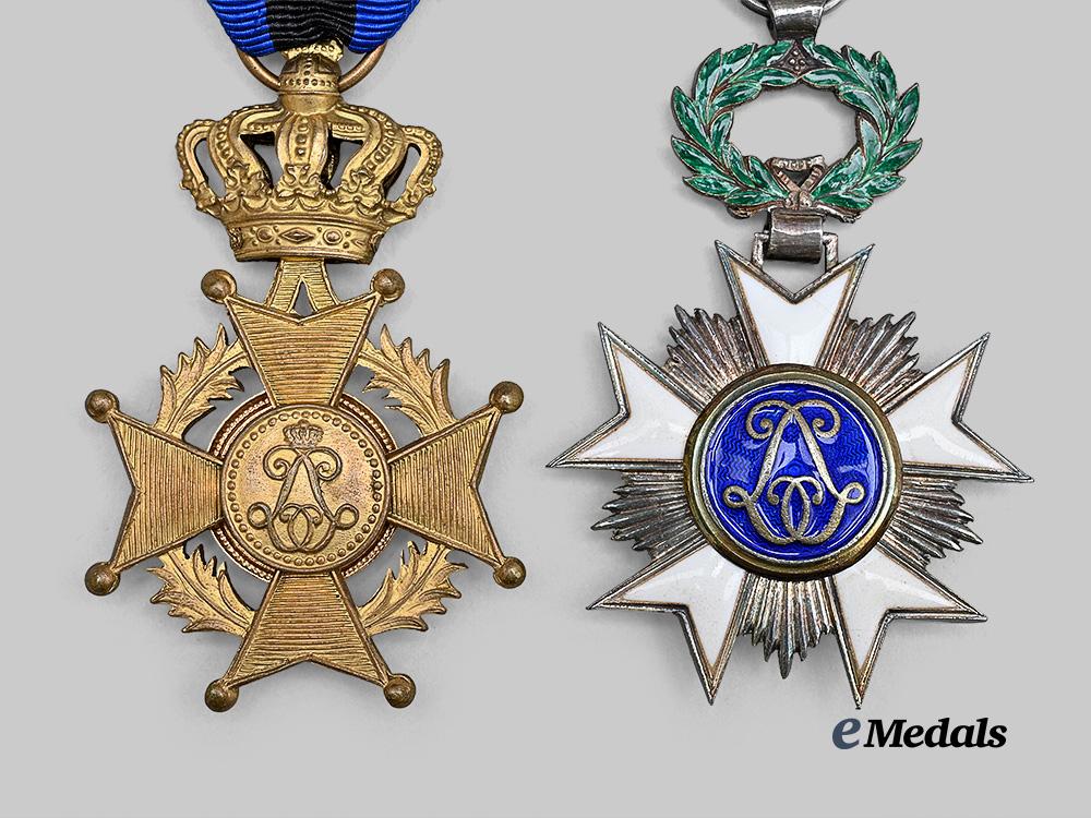 belgium,_kingdom._an_order_of_the_crown_and_an_order_of_leopold_i_i,_two_knights_e_medals__m0205-62_9