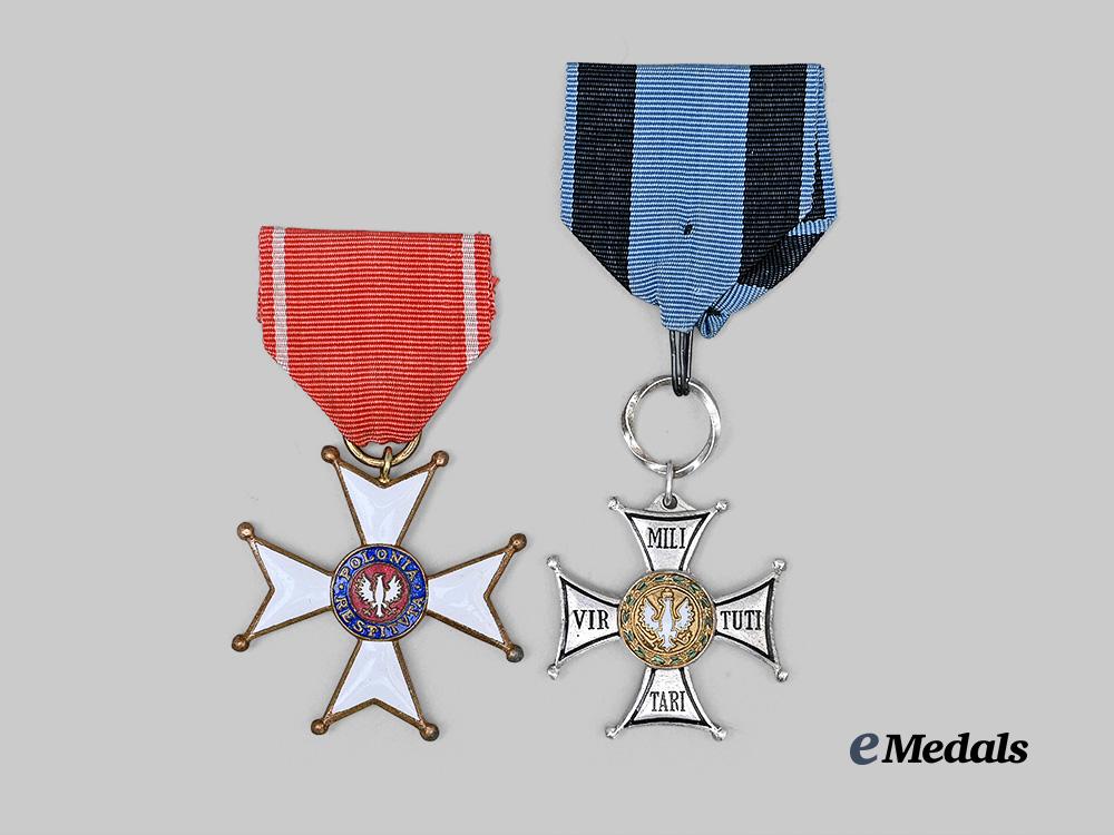 poland,_republic._an_order_of_polonia_restituta,_knight_and_an_order_of_virtuti_militaria,_v_class_e_medals__m0332-59_2