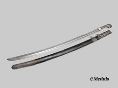 Russia, Imperial. A Rare Caucasian Shashka with Silver Fittings