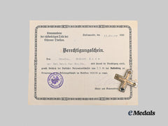 Germany, Freikorps. A Rare Iron Division Baltic Cross and Award Document