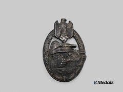 Germany, Wehrmacht. A Panzer Assault Badge, Silver Grade, Late-War Type E by Wilhelm Deumer