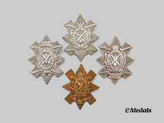 Canada, Commonwealth. Four Black Watch (Royal Highland Regiment) Glengarry Badges