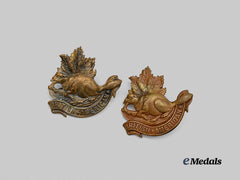 Canada, Dominion. Two British American King’s Colonial 2nd Boer War Slouch Cap Badges