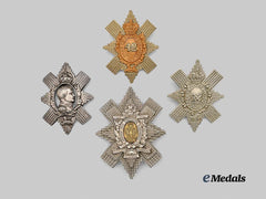 Canada. A Lot of Four 42nd Royal Highland (Lanark and Renfrew) Badges