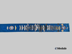 United States. A Display Band of Forty One Second War American Wings and Insignia