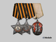 Russia, Soviet Union. A Medal Bar for Distinguished Military and Civil Service