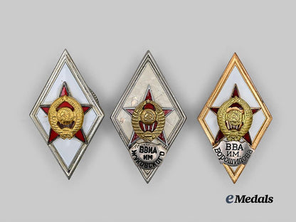 russia,_soviet_union._a_lot_of_military_academy_graduation_badges_e_medals__m0579-13_2
