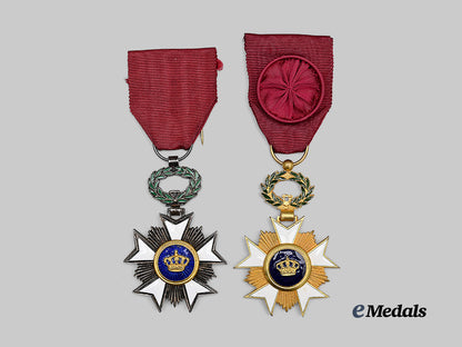 belgium,_kingdom._two_orders_of_the_crown,_officer_and_knight_e_medals__m0625-152_2