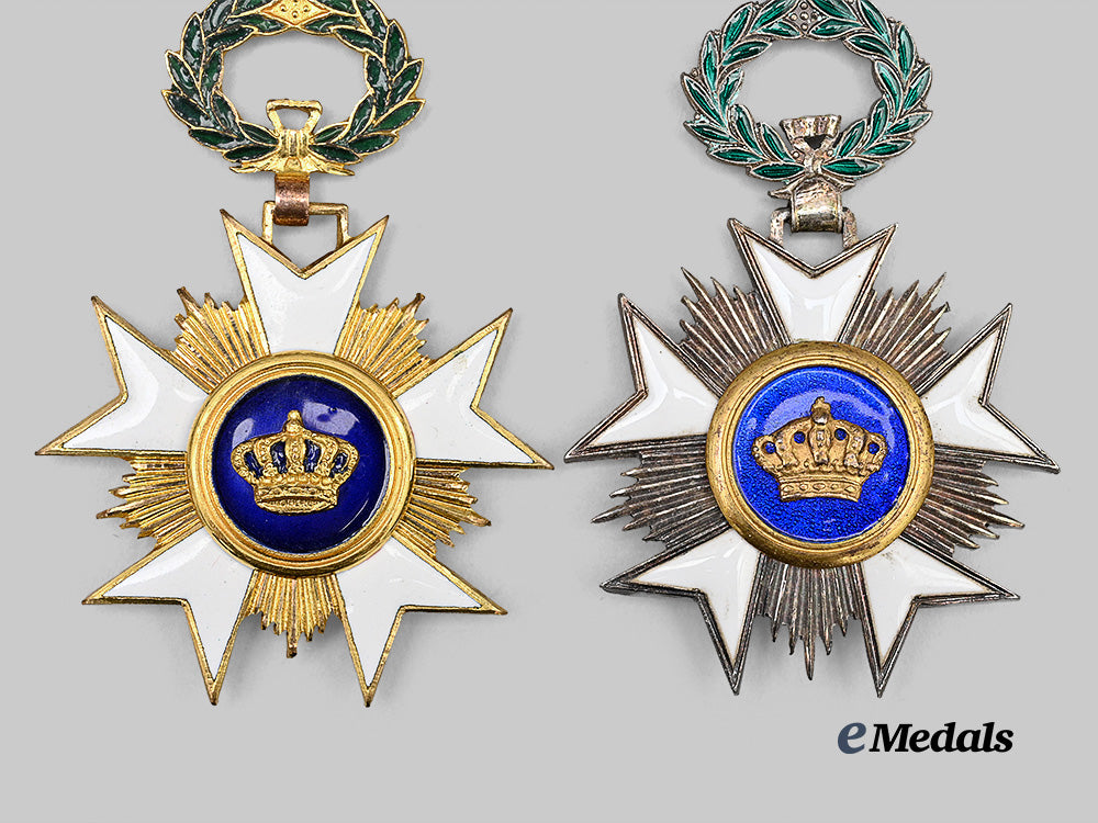 belgium,_kingdom._two_orders_of_the_crown,_officer_and_knight_e_medals__m0625-156_3