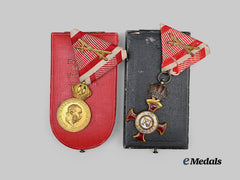 Austria, Imperial. An 1849 Merit Cross and Military Merit Medal