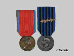 Italy, Kingdom. An Africa Campaigns Medal and Commemorative Africa Campaign Medal