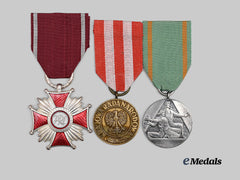 Poland. A Lot of Three Second War Medals
