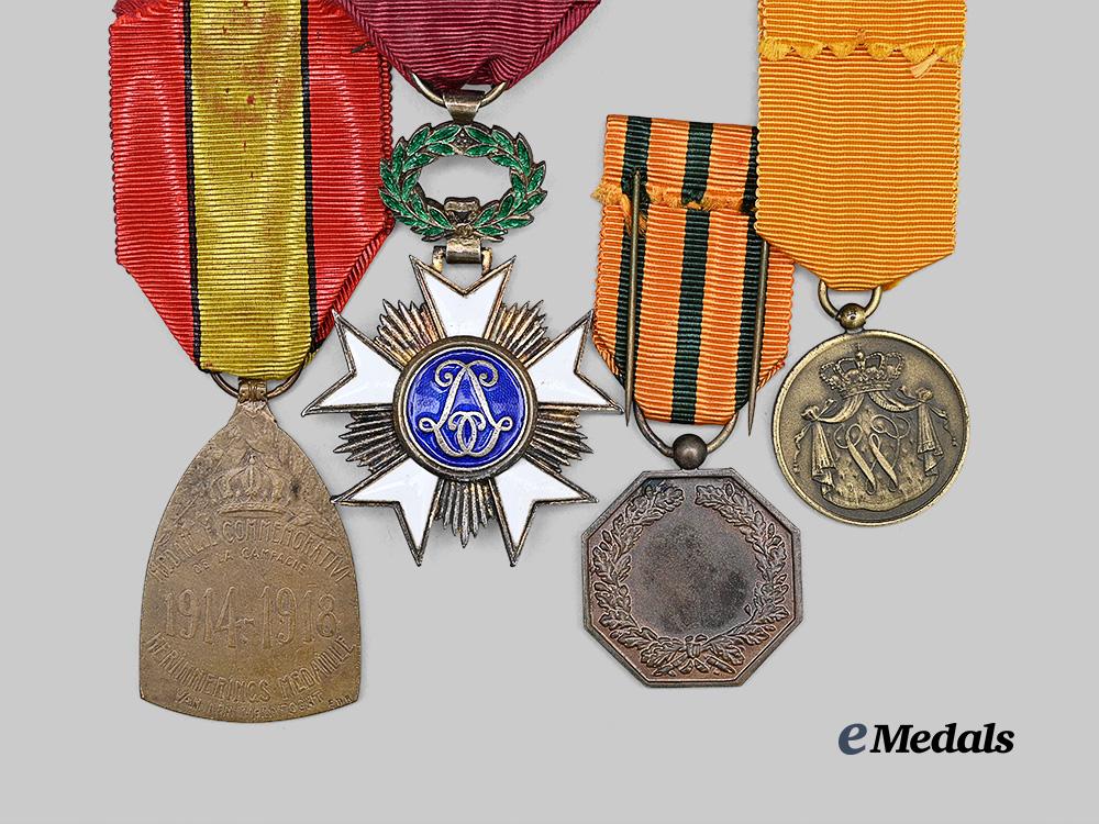 belgium,_kingdom._an_order_of_the_crown,_officer_and_three_european_medals_e_medals__m0625-210_5
