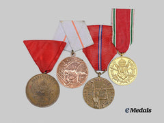 International. A Lot of Four Eastern European Medals