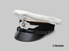 Germany, Luftwaffe. An Air Communications Personnel Summer Visor Cap, by EREL