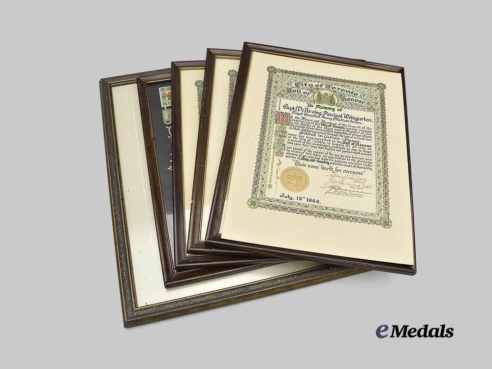 canada,_commonwealth._a_lot_of_six_city_honour_roll_documents_for_second_war_soldiers_e_medals__m0687-100_1