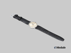 Switzerland. A Longines Art Deco Gold Men's Diamond Watch, c.1955