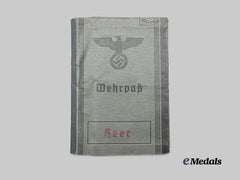 Germany, Heer. A Wehrpaß to August Hambek, Carinthia Cross Recipient