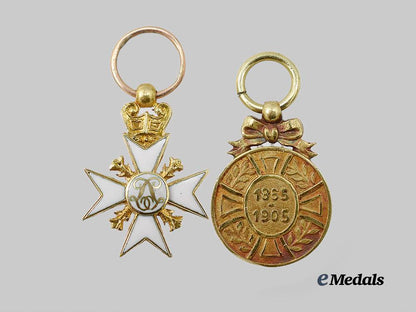 belgium,_kingdom._a_miniature_civil_decoration_and_miniature_commemorative_medal_of_the_reign_of_king_leopold_i_i_e_medals__m0704-86_3