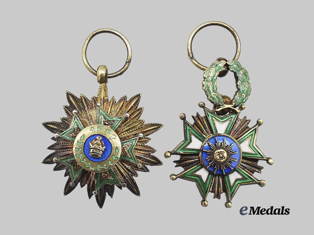 persia,_dynasty._an_order_of_the_crown,_miniature_grand_cross_set_e_medals__m0704-93_2