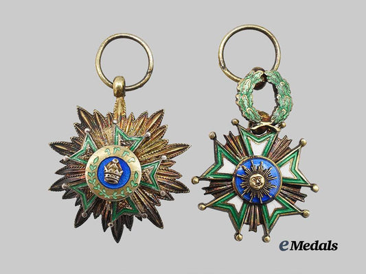 persia,_dynasty._an_order_of_the_crown,_miniature_grand_cross_set_e_medals__m0704-93_2
