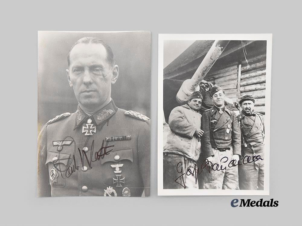 germany,_wehrmacht._a_mixed_lot_of_postwar_knight’s_cross_recipient_photos,_with_signatures_e_medals__m0706-11_8