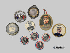 France. A Lot of 12 First War Patriotic Pins