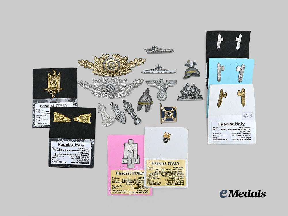 germany,_third_reich;_italy,_kingdom._a_mixed_lot_of_badges_and_insignia_e_medals__m0711-4_2