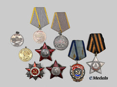 Russia, Soviet Union. A Mixed Lot of Awards for Military and Labour Service
