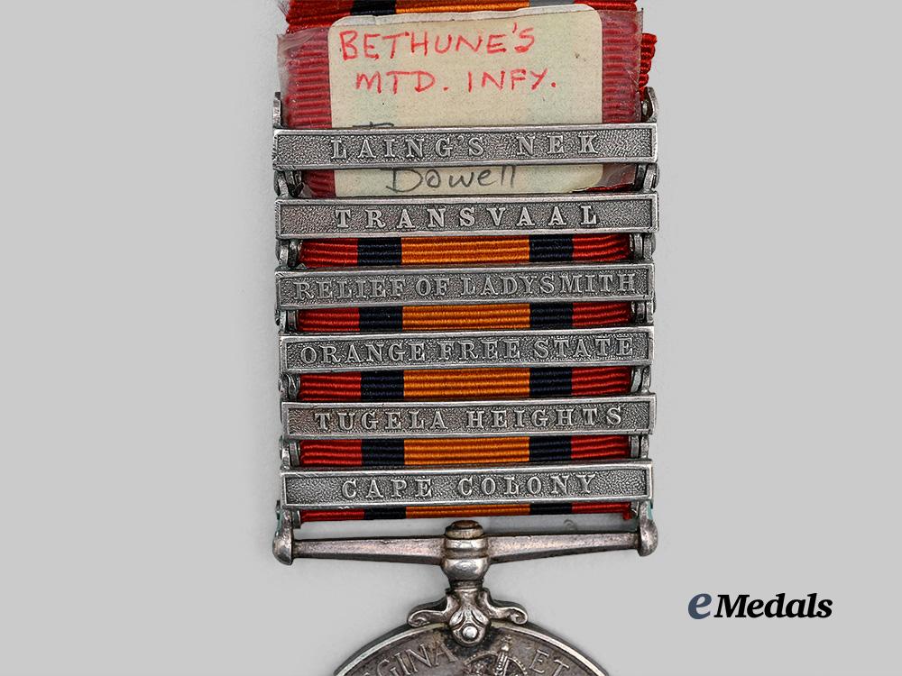 united_kingdom._a_queen’s_south_africa_medal_to_trooper_c._h._dowell,_bethune’s_mounted_infantry,_p_o_w_at_witkopjes,1901_e_medals__m0712-43_4