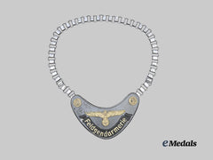 Germany, Wehrmacht. A Feldgendarmerie Gorget, by F.W. Assmann & Söhne