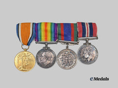 Canada, CEF. A First War & Home Guard Medal Group, 14th Overseas Battalion