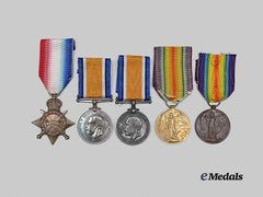 United Kingdom. A Lot of Four First War Campaign Medals