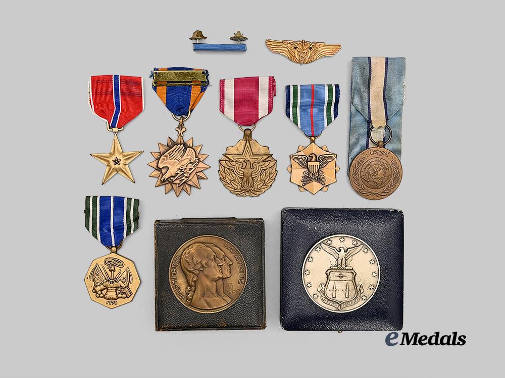 United States. A Group of Ten Medals, Badges, and Table Medals eMedals