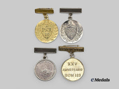 Cuba, Republic. A Group of Four Long-Service and Commemorative Medals