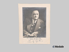 United States. A Signed Portrait of J. Edgar Hoover, 1951