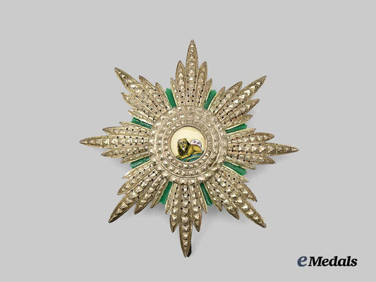 persia,_empire._an_order_of_the_lion_and_sun,_grand_cross_star_e_medals__w8434_3