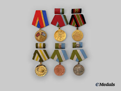 cuba,_republic._a_lot_of_six_medals_related_to_the_revolutionary_armed_forces(_f_a_r)_and_internationalist_solidarity_e_medals__w8438_2