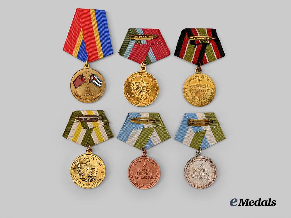 cuba,_republic._a_lot_of_six_medals_related_to_the_revolutionary_armed_forces(_f_a_r)_and_internationalist_solidarity_e_medals__w8438_5