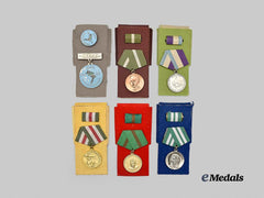 Cuba, Republic. A Group of Six Civil and Commemorative Medals