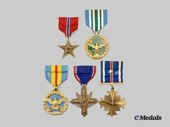 United States. A Lot of Five Gallantry Medals