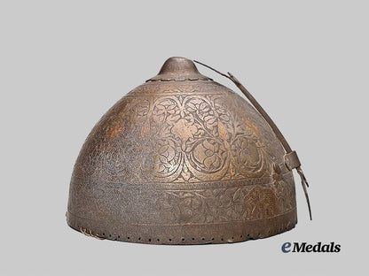 india,_persia._an18th_century_top(_kulah_khuds)_helmet_e_medals__w8481_4