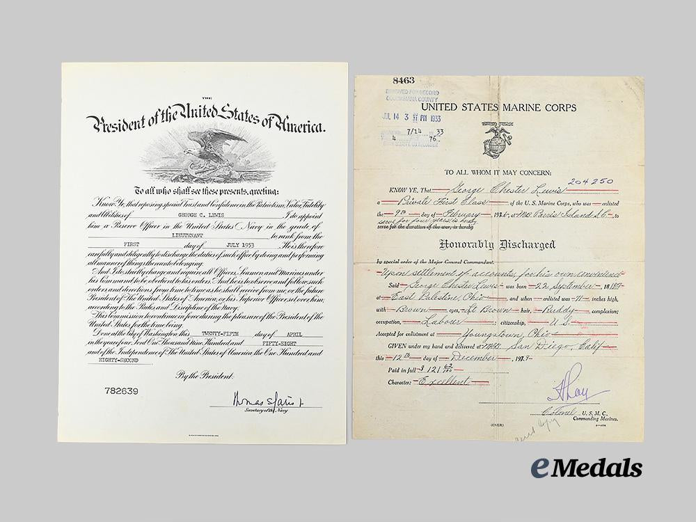 united_states._a"_china_marine"_service_group_to_george_chester_lewis,_united_states_marine_corps,_united_states_navy_e_medals__w8520_18