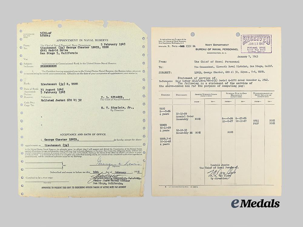united_states._a"_china_marine"_service_group_to_george_chester_lewis,_united_states_marine_corps,_united_states_navy_e_medals__w8520_30